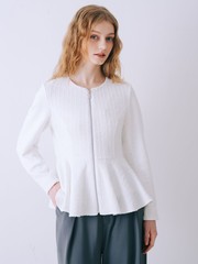 ペプラムカットツイードジャケット