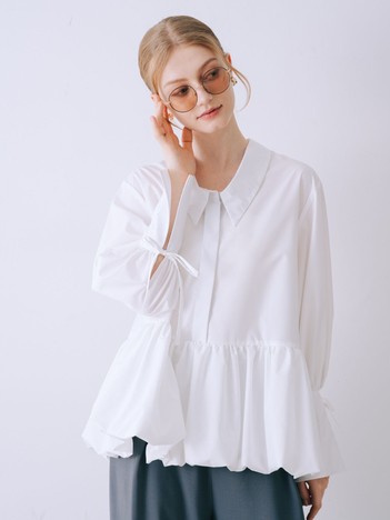 バルーンシャツブラウス
