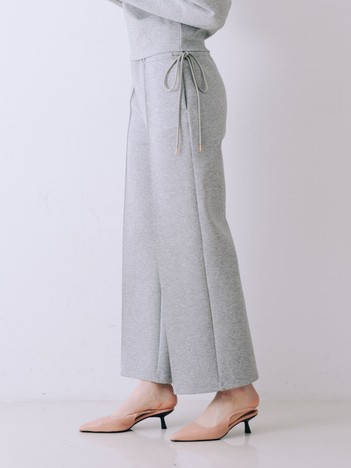 【セットアップ対応】サイドリボンスウェットワイドパンツ