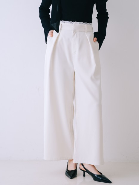 ウエストレースワイドパンツ