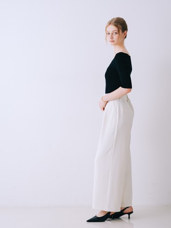 ウエストレースワイドパンツ