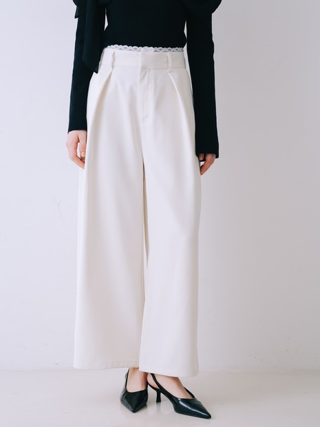 ウエストレースワイドパンツ