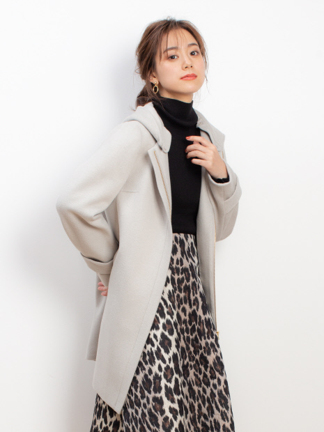 2WAYフード付きミドルコート
