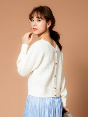Rouge vif la cle - 2WAYワイドリブニット