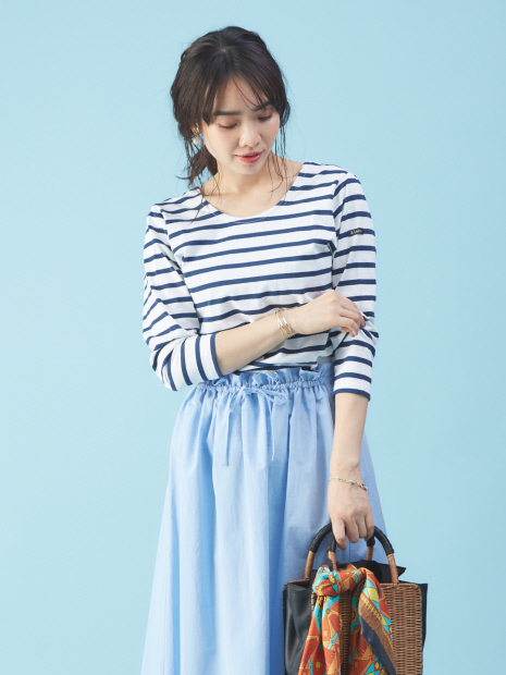 【Leminor別注】 CROISE ボーダー2WAYカットソー