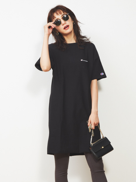 【Champion】ロゴTシャツワンピース