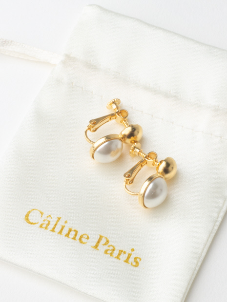 Caline Paris パールイヤリング