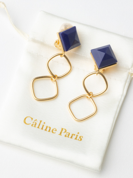 Caline Paris vintageダブルイヤリング