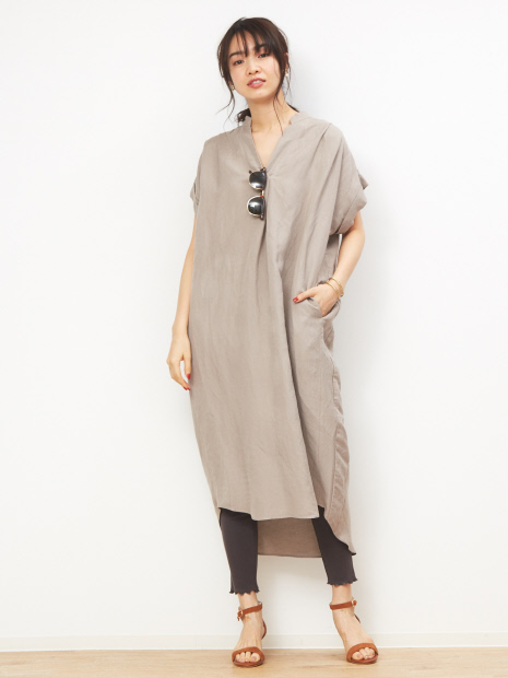 【MICA&DEAL】WEB限定ショルダータックワンピース