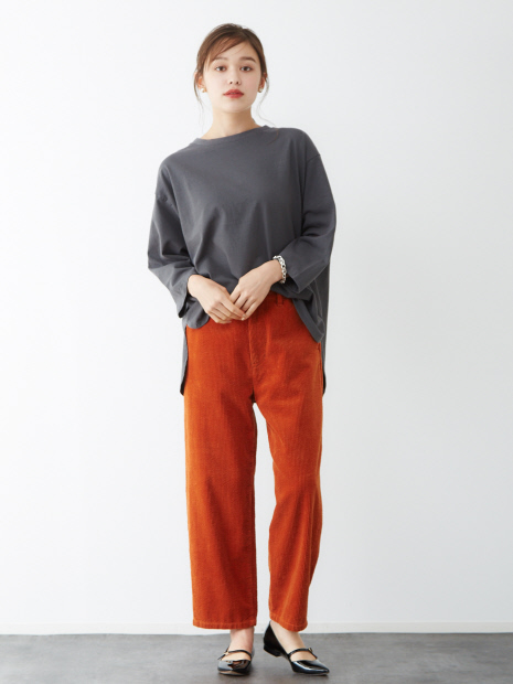 【Audrey and John Wad】製品洗いロングTシャツ