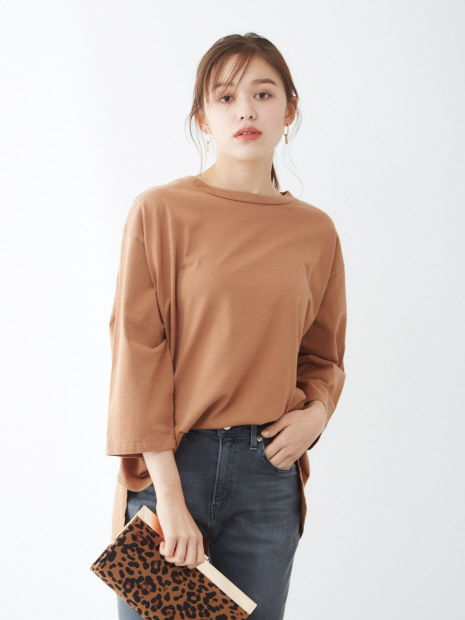 【Audrey and John Wad】製品洗いロングTシャツ