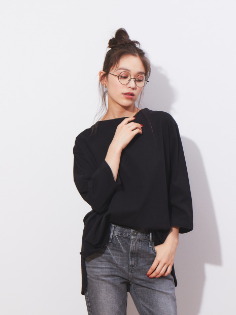 【Audrey and John Wad】製品洗いロングTシャツ【予約】