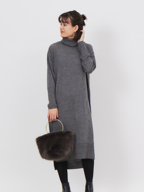 Ticca タートルネックニットワンピース Outlet アウトレット