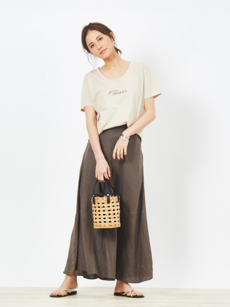 ユルネックロゴTシャツ