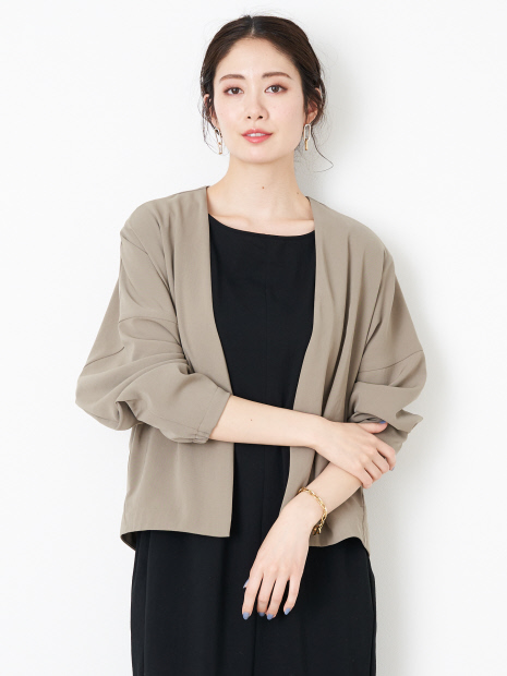 【MICA&DEAL】WEB限定ノーカラーショートブルゾン