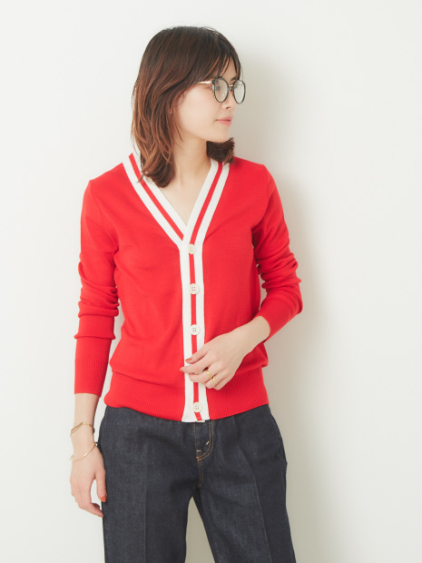 Letroyes Vネックチルデンカーディガン Outlet アウトレット