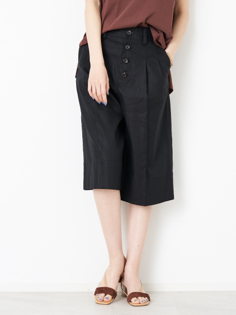 【MICA&DEAL】フロントボタンハーフパンツ