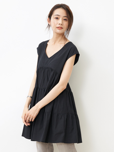 《WEB限定》ティアードチュニックワンピ