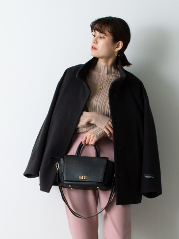 MARIO BELLUCCI スタンドカラーショートコート