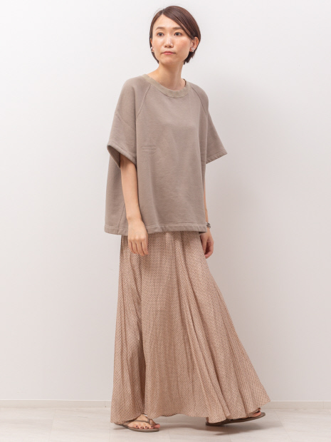 変形ドットロングスカート