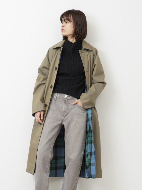 TICCA チェックリバーシブルステンカラーコート