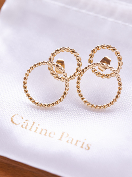 Caline Paris クロスラインピアス