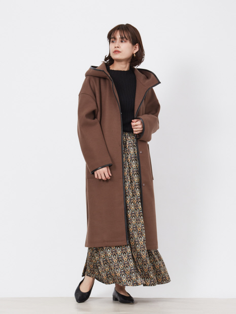【WEB限定】ジャージメルトンフーデットコート