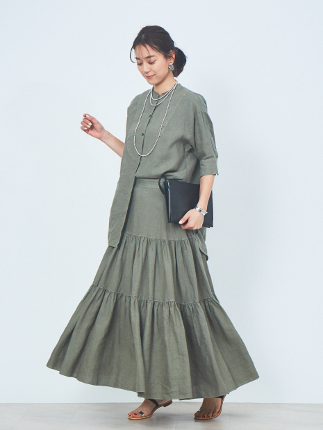 麻製品染シャツ
