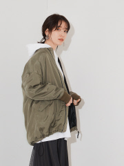 中綿リブ付きブルゾン