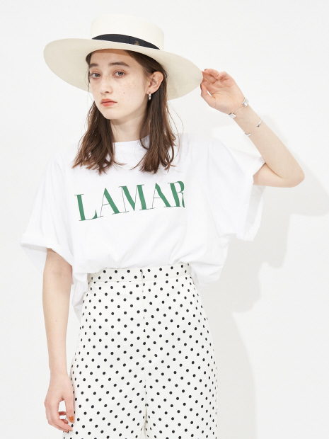 MICA＆DEAL】【WEB限定】LAMAR ロゴヘムラウンドラグランTシャツ