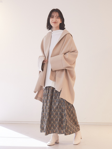 【WEB&一部店舗限定】フーディーミドル丈コート