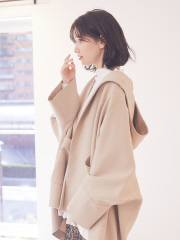 【WEB&一部店舗限定】フーディーミドル丈コート
