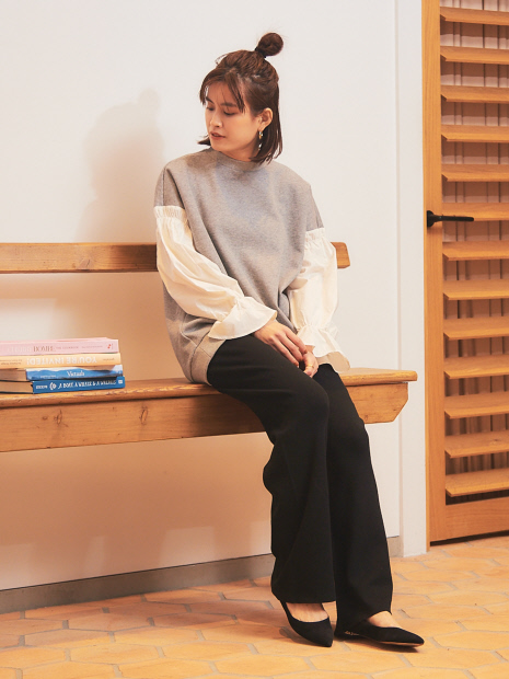 【WEB&一部店舗限定】ドッキングボリュームスリーブプルオーバー