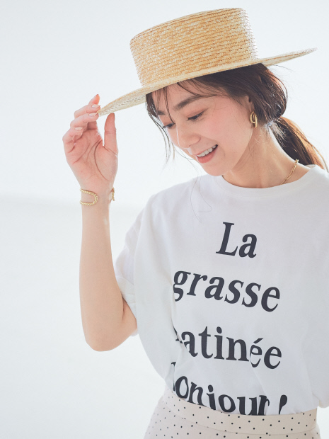 Bonjour!ロゴ5分袖Tシャツ｜OUTLET / アウトレット