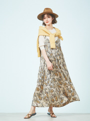 【WEB&一部店舗限定】プリントプリーツキャミワンピース