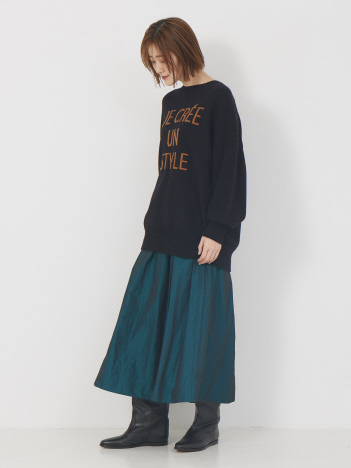 シャンブレータフタギャザースカート