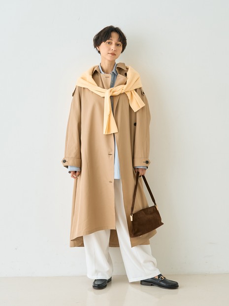 【MAESTOSO/マエストソ】スクエアスウェードバッグ　ポーチ付き