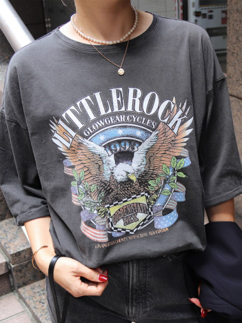 Rouge vif la cle - 【MICA&DEAL×GOOD ROCK SPEED】5分袖  コラボロックTシャツ