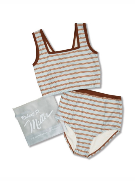 【Robert P.Miller / ロバートピーミラー】SwimPrib tank top&pant スイムウェア ボーダー セット