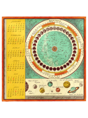 【manipuri/マニプリ】ホロスコープ シルクスカーフ 65×65