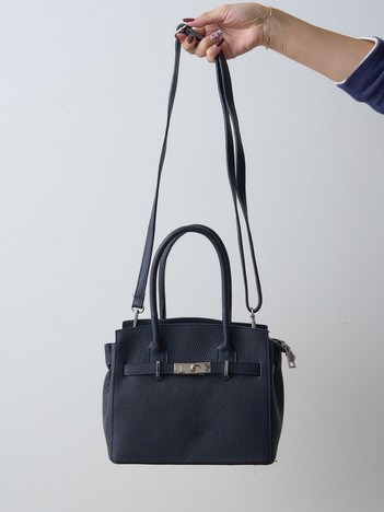 追加2】【AULENTTI/オウレンティ】レザーベルト付ミディトートバッグ