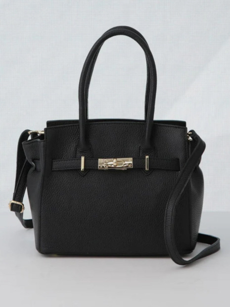 追加2】【AULENTTI/オウレンティ】レザーベルト付ミディトートバッグ