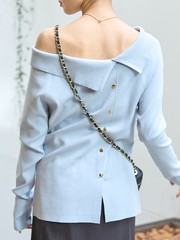 オフショルレディニットプルオバー｜Rouge vif la cle / ルージュ