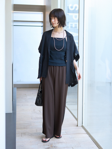 強撚半袖シアーフォルムジャケット