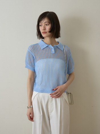 【一部店舗限定】メッシュニットポロシャツ