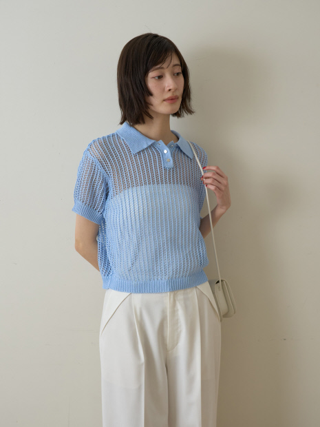 【一部店舗限定】メッシュニットポロシャツ【予約】