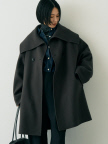 ウール混オーバーカラーリバーコート