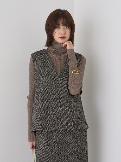 【セットアップ対応】ポリウーリングカルゼVネックベスト