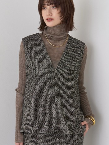 【セットアップ対応】ポリウーリングカルゼVネックベスト