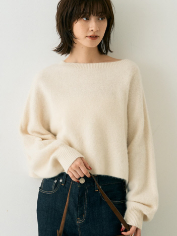 Rouge vif la cle - フォックスウールクロップドボレロプルオーバー【予約】